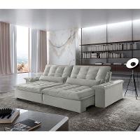 Sofá Victory Linho 02 Módulos De 80cm B25cm Meu Sofá Online A230 Linho Cinza - 1