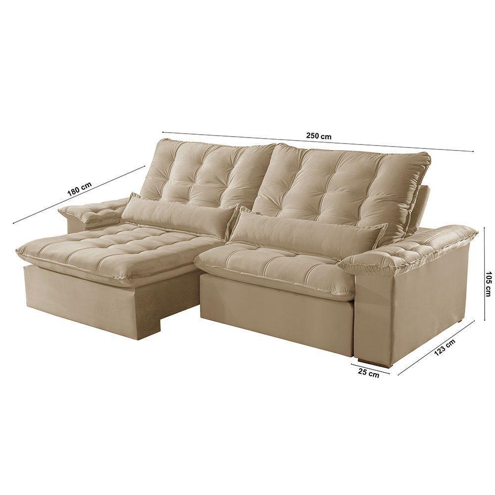 Sofá Victory Linho 02 Módulos De 100cm B25cm Meu Sofá Online A226 Linho Bege - 8