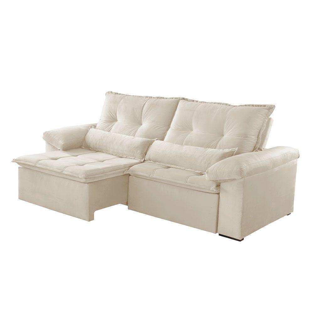 Sofá Parma Linho 02 Módulos De 90cm B25cm Meu Sofá Online A302 Linho Branco - 7