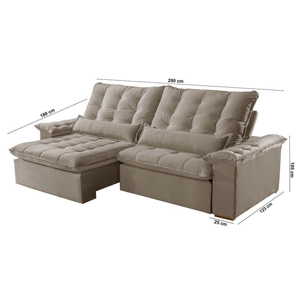 Sofá Victory Veludo 2 Módulos De 120cm B25cm Meu Sofá Online B002 Veludo Capuccino - 8