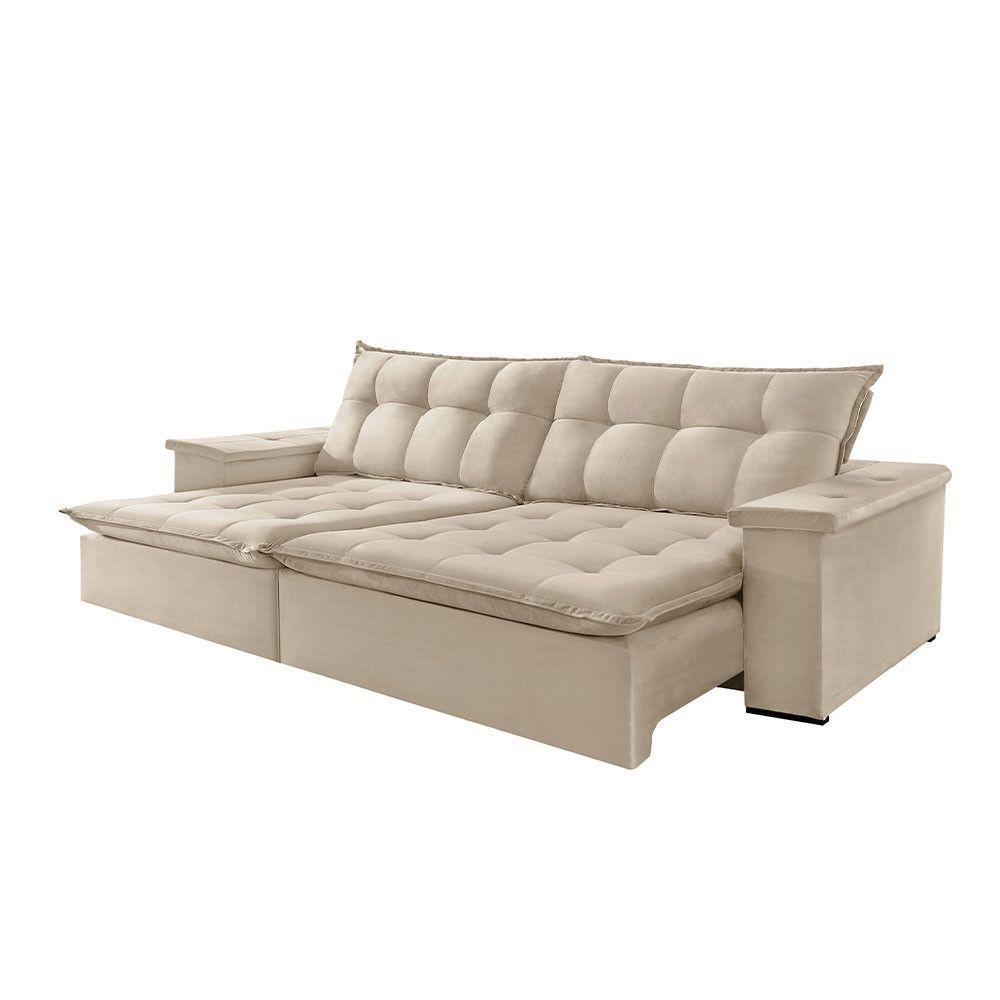 Sofá Estilo Linho 02 Módulos De 120m B25cm Meu Sofá Online A302 Linho Branco - 5