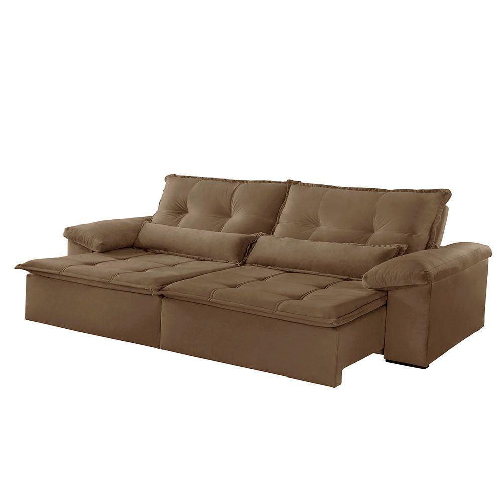 Sofá Parma Veludo 02 Módulos De 90cm B25cm Meu Sofá Online B016 Veludo Marrom - 4