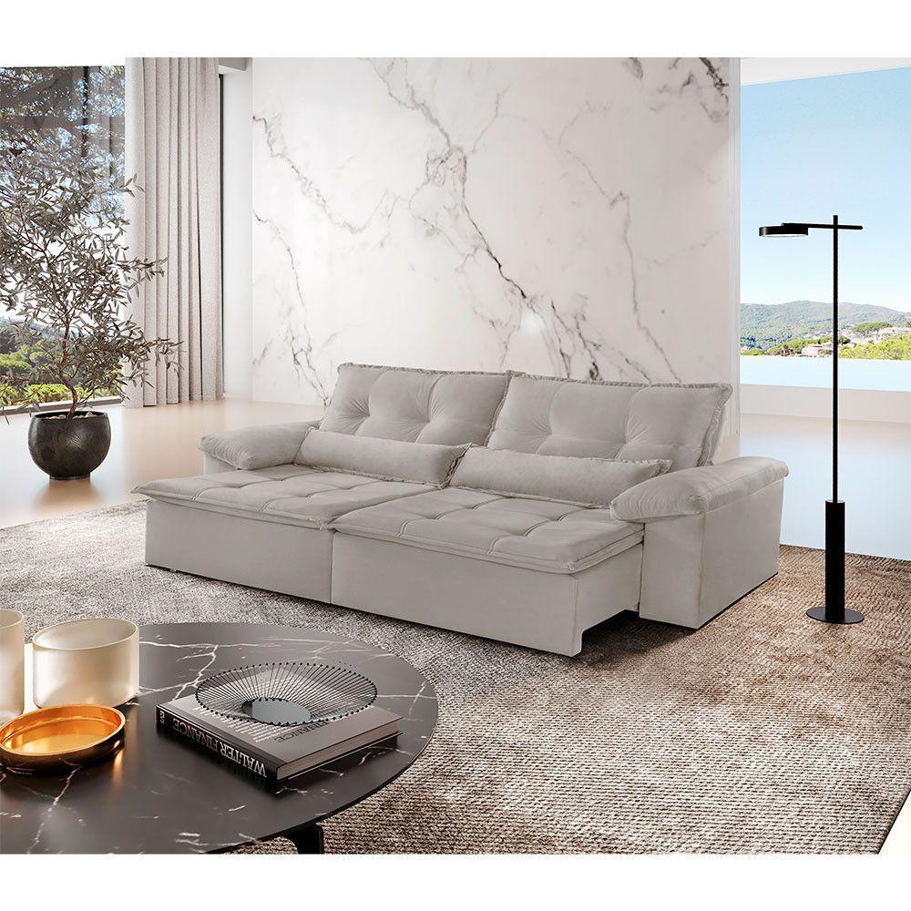 Sofá Parma Veludo 02 Módulos De 80cm B25cm Meu Sofá Online B026 Veludo Prata - 1