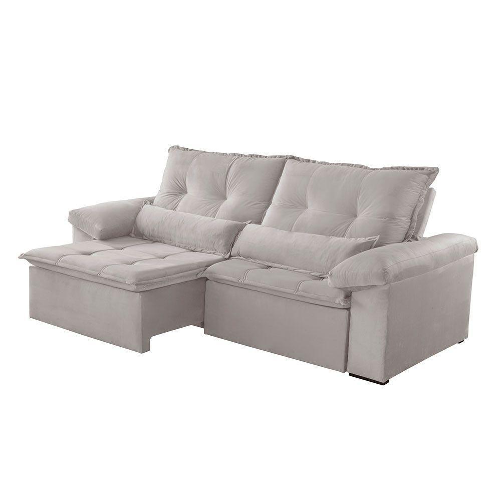 Sofá Parma Veludo 02 Módulos De 80cm B25cm Meu Sofá Online B026 Veludo Prata - 2