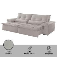 Sofá Parma Veludo 02 Módulos De 80cm B25cm Meu Sofá Online B026 Veludo Prata - 7