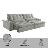 Sofá Victory Linho 02 Módulos De 100cm B25cm Meu Sofá Online A230 Linho Cinza - 6