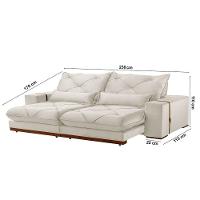 Sofá Turim Linho 02 Módulos De 90cm B25cm Meu Sofá Online A302 Linho Branco - 5