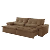 Sofá Parma Veludo 02 Módulos De 100m B25cm Meu Sofá Online B016 Veludo Marrom - 6