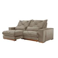 Sofá Turim Veludo 02 Módulos De 120cm B25cm Meu Sofá Online B002 Veludo Capuccino - 2