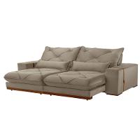 Sofá Turim Veludo 02 Módulos De 120cm B25cm Meu Sofá Online B002 Veludo Capuccino - 7