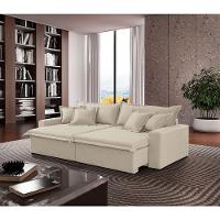 Sofá Montreal Linho 02 Módulos De 100m B25cm Meu Sofá Online A302 Linho Branco - 1