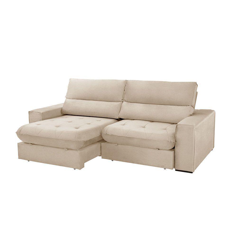 Sofá Aspem Linho 02 Módulos De 100m B25cm Meu Sofá Online A294 Linho Creme - 5