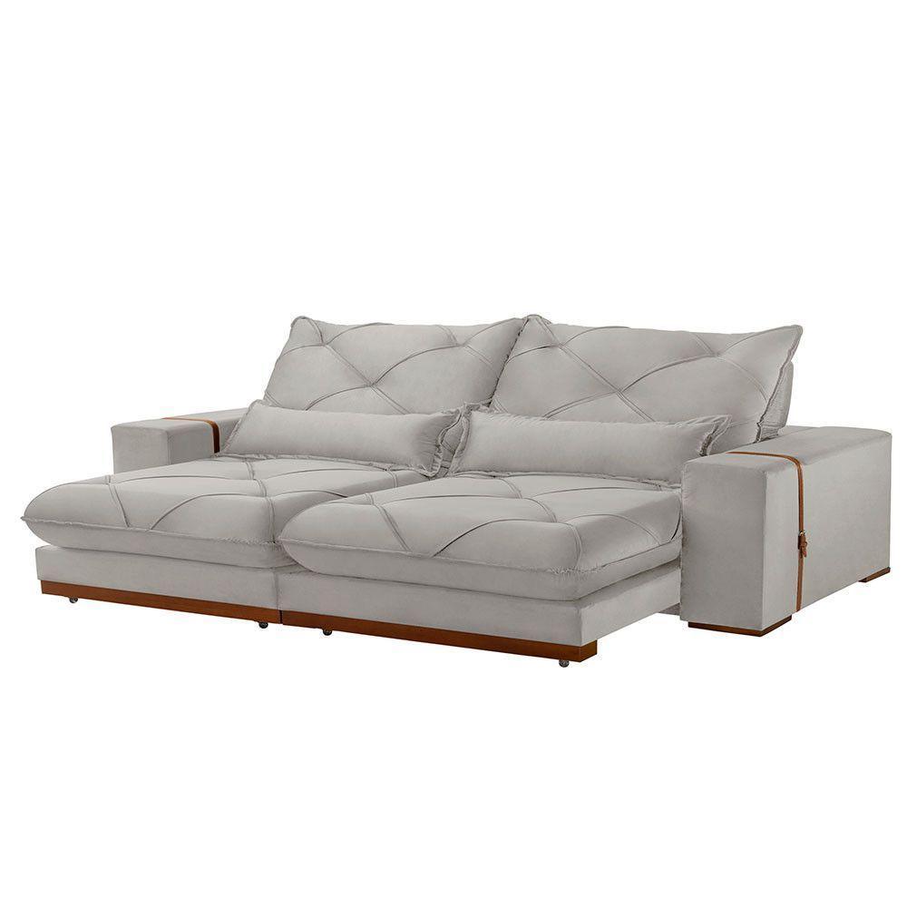 Sofá Turim Veludo 02 Módulos De 80cm B25cm Meu Sofá Online B026 Veludo Prata - 2