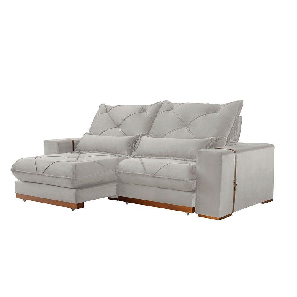 Sofá Turim Veludo 02 Módulos De 80cm B25cm Meu Sofá Online B026 Veludo Prata - 9