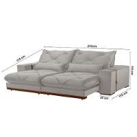 Sofá Turim Veludo 02 Módulos De 80cm B25cm Meu Sofá Online B026 Veludo Prata - 10