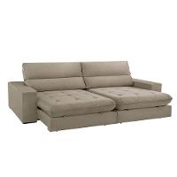 Sofá Aspem Veludo 02 Módulos De 100m B25cm Meu Sofá Online B002 Veludo Capuccino - 5