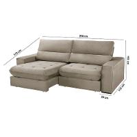 Sofá Aspem Veludo 02 Módulos De 100m B25cm Meu Sofá Online B002 Veludo Capuccino - 8