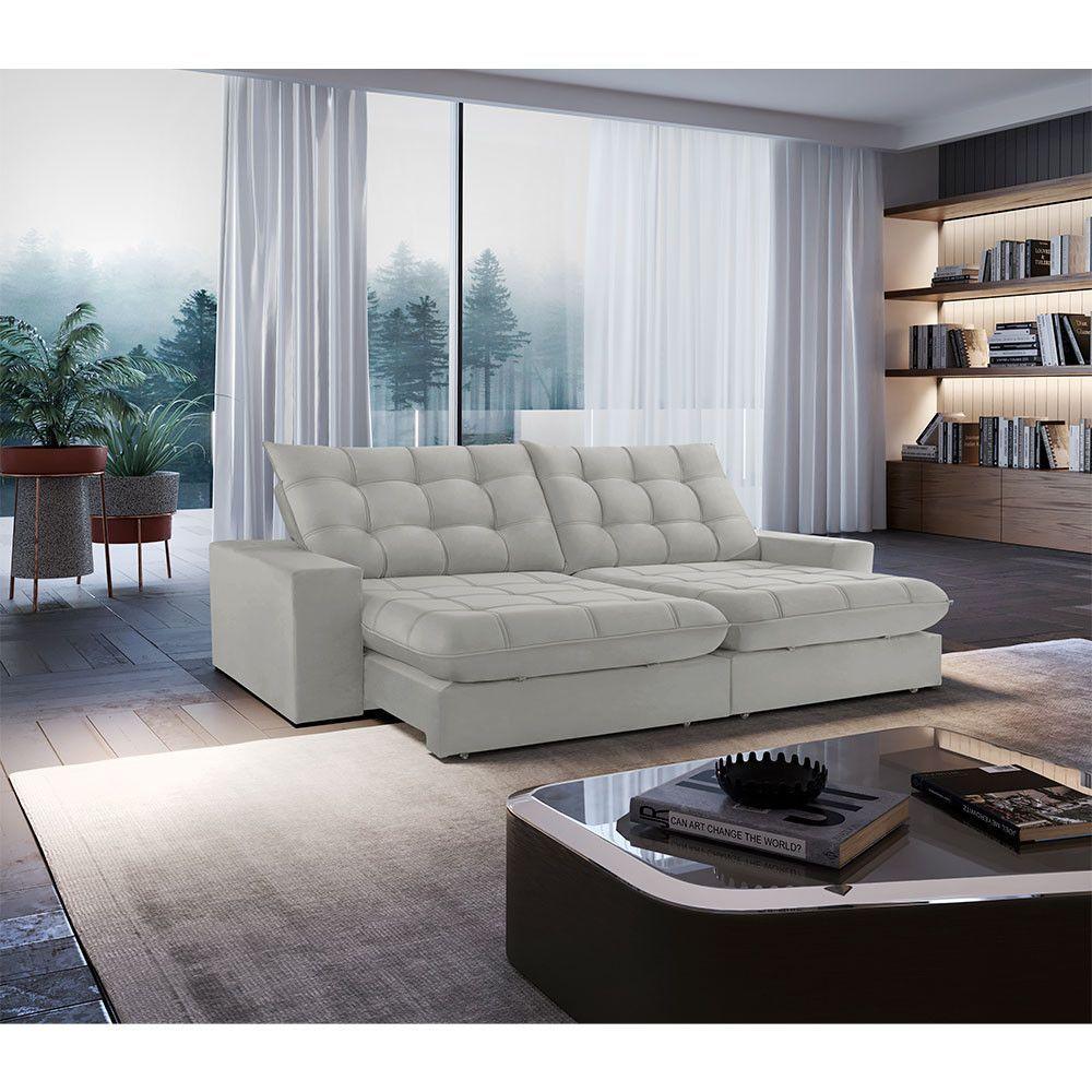 Sofá Livy Veludo 02 Módulos De 120cm B25cm Meu Sofá Online B026 Veludo Prata - 1
