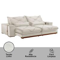 Sofá Turim Linho 02 Módulos De 80cm B25cm Meu Sofá Online A302 Linho Branco - 3
