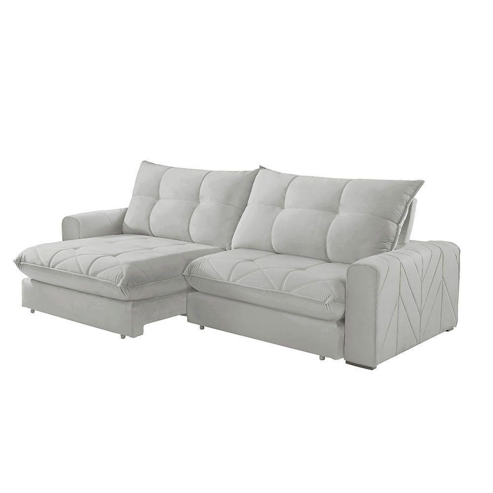 Sofá Firenze Veludo 02 Módulos De 80cm B25cm Meu Sofá Online B026 Veludo Prata - 4