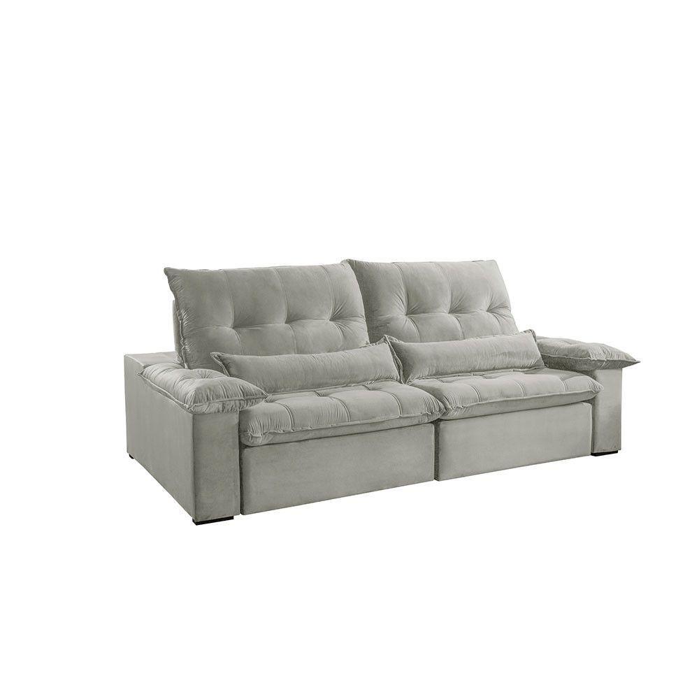 Sofá Nivus Linho 2 Módulos De 90cm B25cm Meu Sofá Online A230 Linho Cinza - 2