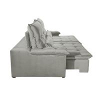 Sofá Nivus Linho 2 Módulos De 90cm B25cm Meu Sofá Online A230 Linho Cinza - 5