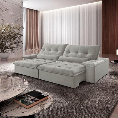 Sofá Nivus Linho 02 Módulos De 110cm B25cm Meu Sofá Online A230 Linho Cinza