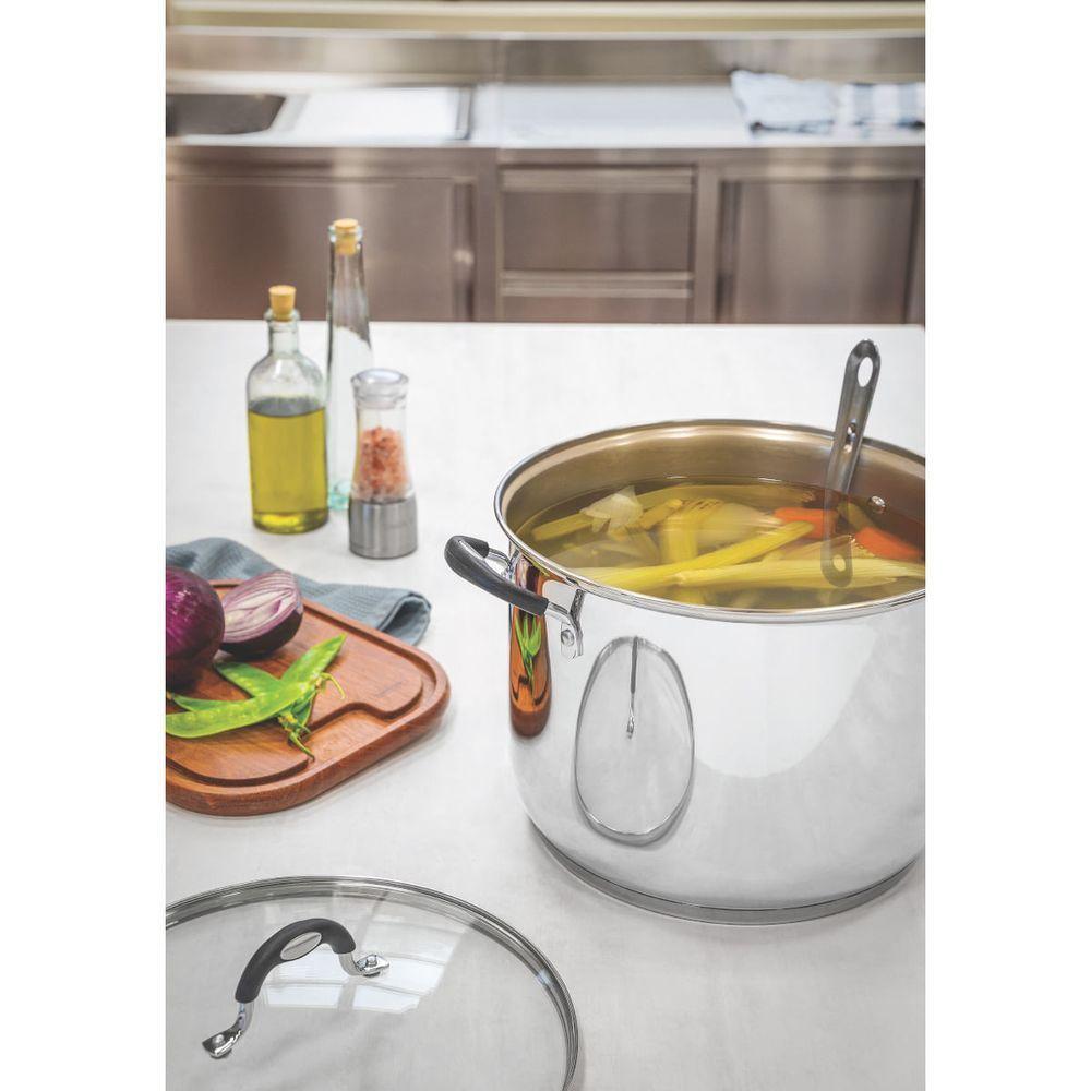 Caldeirão Tramontina Astro Aço Inox Tampa De Vidro 28 Cm 11,4 Litros - 2