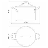 Caldeirão Tramontina Astro Aço Inox Tampa De Vidro 28 Cm 11,4 Litros - 5