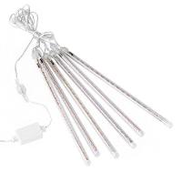 Cascata Chuva De Neve 180 Leds Natal 8 Tubos Enfeite Natalino Pisca Pisca Iluminaçao Queda Gelo - 1