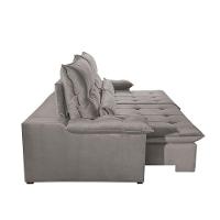 Sofá Nivus Veludo 02 Módulos 100m B25cm Meu Sofá Online B026 Veludo Prata - 6