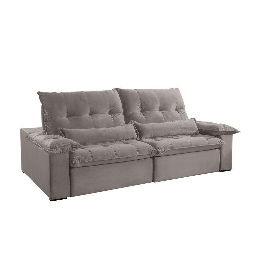 Sofá Nivus Veludo 02 Módulos De 120cm B25cm Meu Sofá Online B026 Veludo Prata - 4