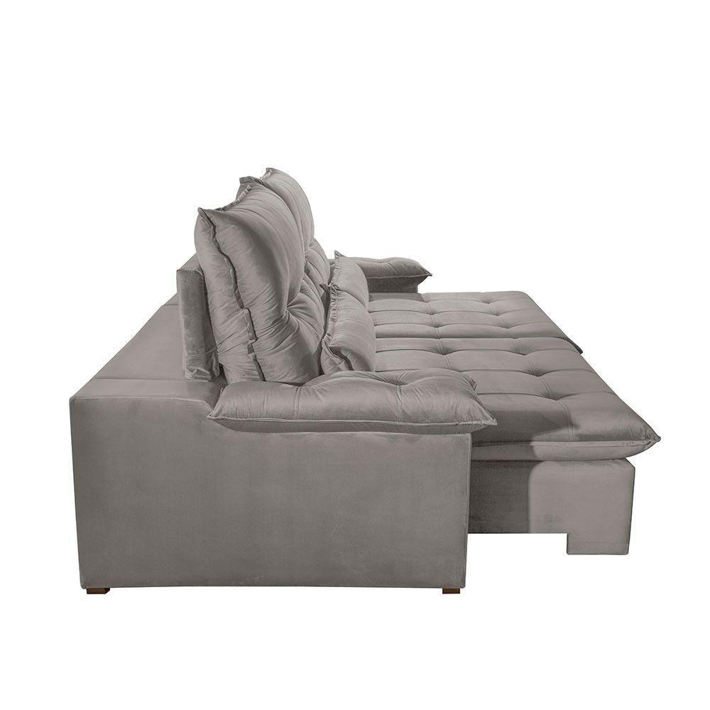 Sofá Nivus Veludo 02 Módulos De 120cm B25cm Meu Sofá Online B026 Veludo Prata - 5