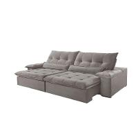 Sofá Nivus Veludo 02 Módulos De 120cm B25cm Meu Sofá Online B026 Veludo Prata - 2