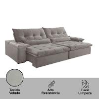 Sofá Nivus Veludo 02 Módulos De 120cm B25cm Meu Sofá Online B026 Veludo Prata - 8