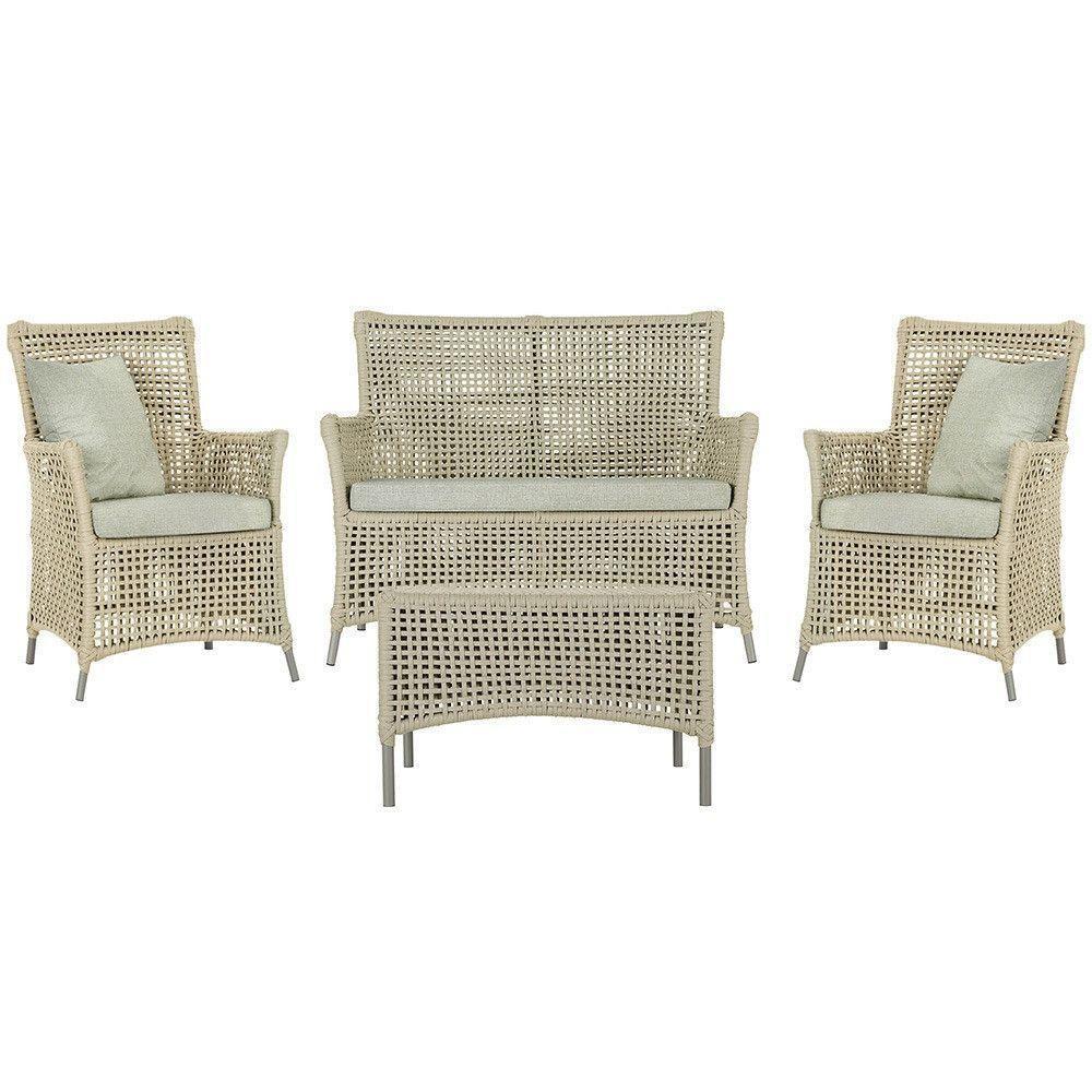 Jogo Sofá E 2 Poltronas E Mesa Igapó Fendi E3 Trama Original Rami - 1