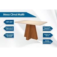 Sala de Jantar Completa Maite c/ Tampo Madeirado c/ Vidro Canto Curvo 160X80cm e 6 Cadeiras Paola Nature-Madeirado/Suede Nude - Cimol - 9