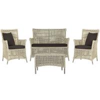 Jogo Sofá E 2 Poltronas E Mesa Igapó Fendi E9 Trama Original Rami - 1