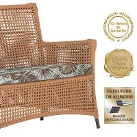 Jogo Sofá 2 Poltronas E Mesa Igapó Marrom E6 Trama Original Terra Cota