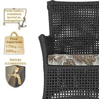 Jogo Sofá 2 Poltronas E Mesa Igapó Marrom E6 Trama Original Preto