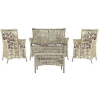 Jogo Sofá E 2 Poltronas E Mesa Igapó Fendi E6 Trama Original Rami - 1