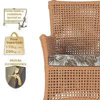 Jogo Sofá E 2 Poltronas E Mesa Igapó Fendi E6 Trama Original Terra Cota - 5