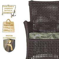 Jogo Sofá 2 Poltronas E Mesa Igapó Marrom E5 Trama Original Marrom - 5