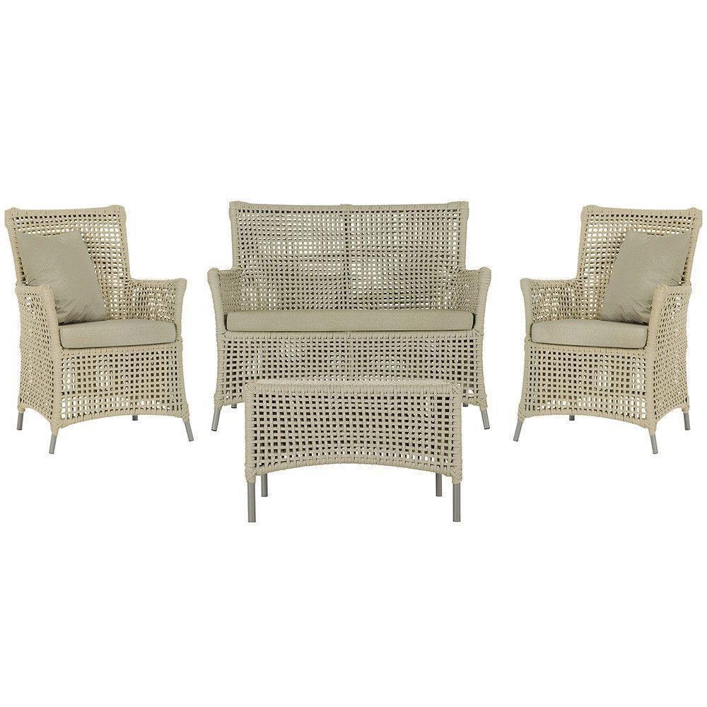 Jogo Sofá E 2 Poltronas E Mesa Igapó Fendi E7 Trama Original Rami - 1