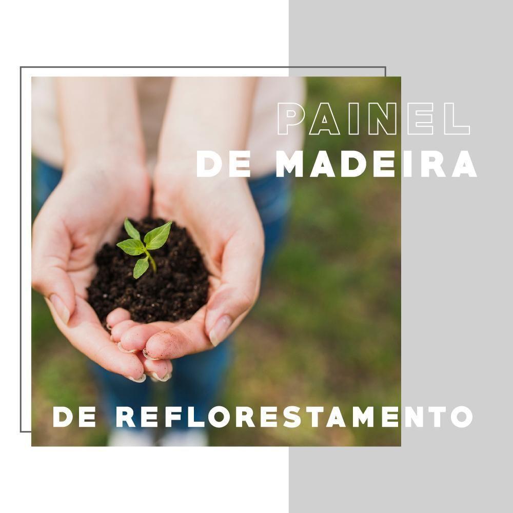 Prateleira de Nicho Madeirada e Tubos Preto Fosco Carraro - 2