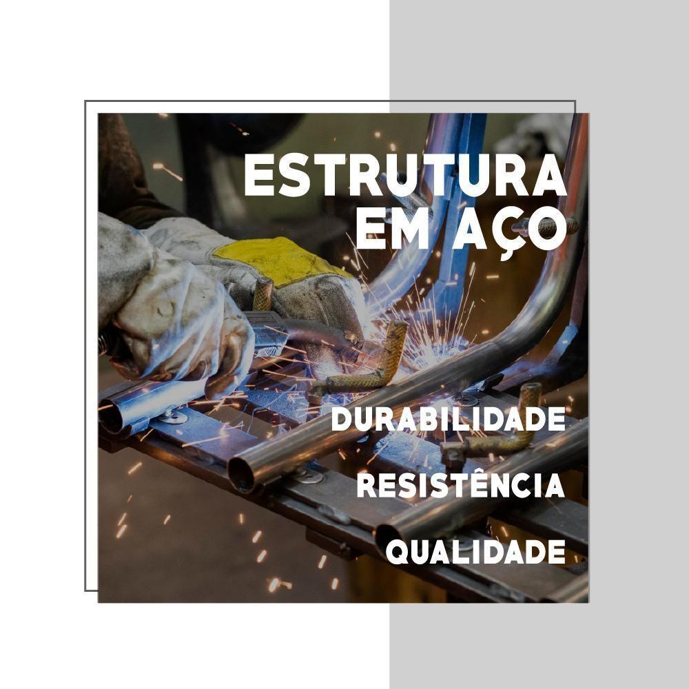 Prateleira de Nicho Madeirada e Tubos Preto Fosco Carraro - 5