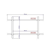Prateleira de Nicho Madeirada e Tubos Preto Fosco Carraro - 6