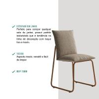 Conjunto 2 Cadeiras De Jantar Soft 1750 Carraro Areia Rose - 3