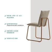 Conjunto 2 Cadeiras De Jantar Soft 1750 Carraro Areia Rose