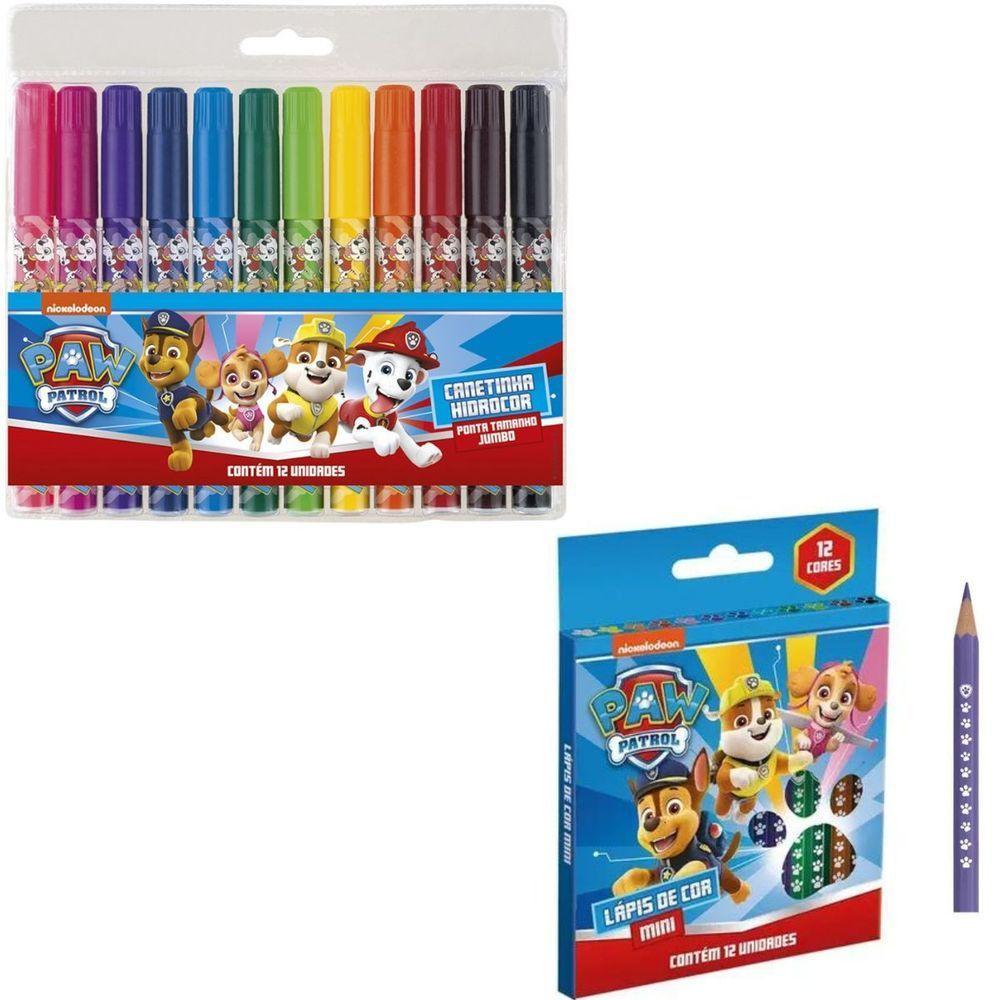 Kit Escolar Completo Patrulha Canina - Rosa - 10 Itens - 1